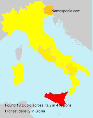 Surname Dublo in Italy Surname Dublo in Italy