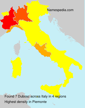 Surname Dubosc in Italy Surname Dubosc in Italy