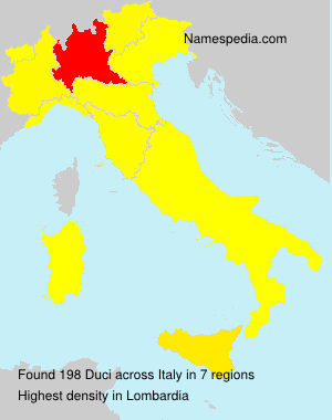 Surname Duci in Italy Surname Duci in Italy