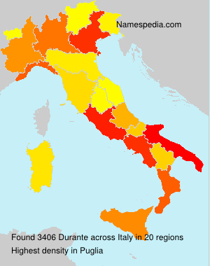 Surname Durante in Italy Surname Durante in Italy