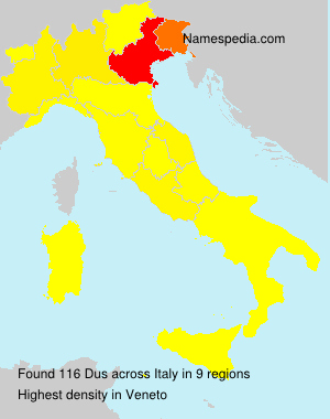 Surname Dus in Italy Surname Dus in Italy