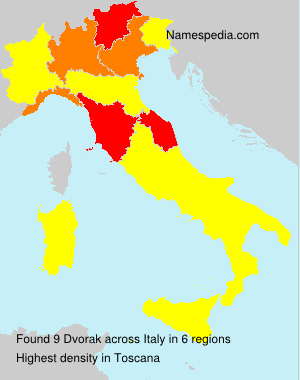 Surname Dvorak in Italy Surname Dvorak in Italy