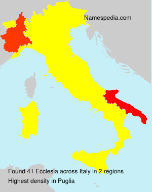 Surname Ecclesia in Italy Surname Ecclesia in Italy