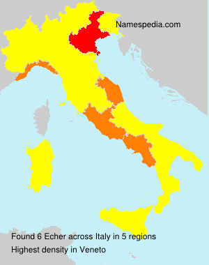Surname Echer in Italy Surname Echer in Italy