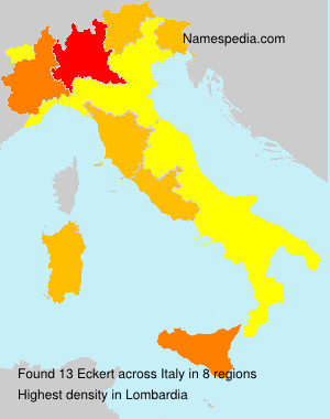 Surname Eckert in Italy Surname Eckert in Italy