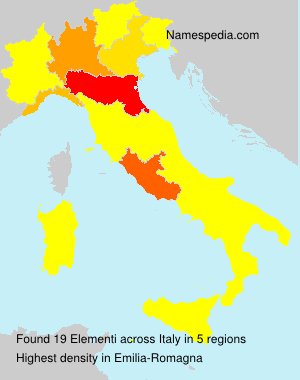 Surname Elementi in Italy Surname Elementi in Italy