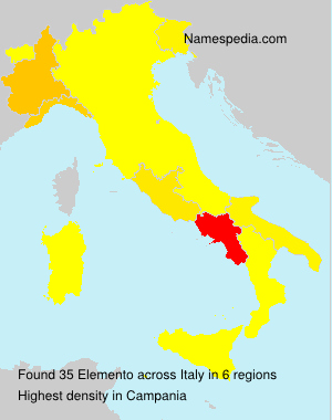 Surname Elemento in Italy Surname Elemento in Italy
