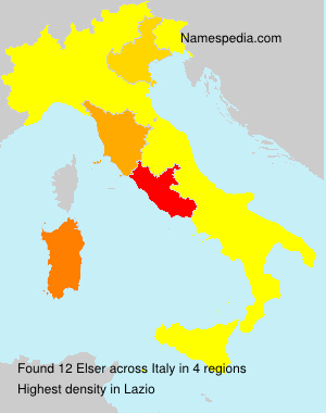 Surname Elser in Italy Surname Elser in Italy