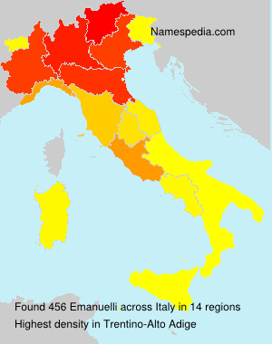Surname Emanuelli in Italy Surname Emanuelli in Italy