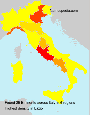 Surname Eminente in Italy Surname Eminente in Italy