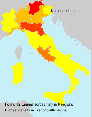 Surname Emmer in Italy Surname Emmer in Italy
