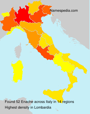 Surname Enache in Italy Surname Enache in Italy