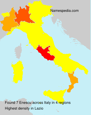 Surname Enescu in Italy Surname Enescu in Italy