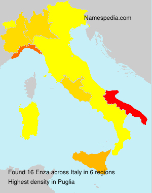 Surname Enza in Italy Surname Enza in Italy