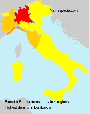 Surname Eraclio in Italy