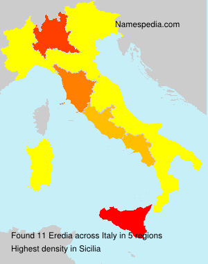 Surname Eredia in Italy Surname Eredia in Italy