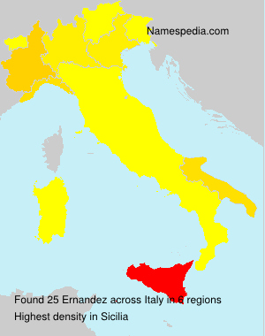 Surname Ernandez in Italy Surname Ernandez in Italy