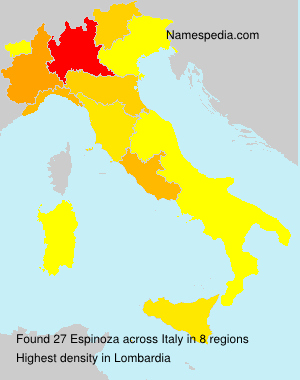 Surname Espinoza in Italy Surname Espinoza in Italy