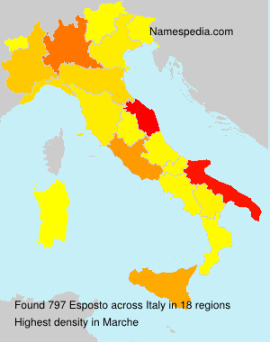 Surname Esposto in Italy Surname Esposto in Italy