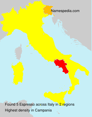 Surname Espresso in Italy Surname Espresso in Italy