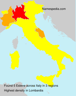 Surname Esteve in Italy Surname Esteve in Italy