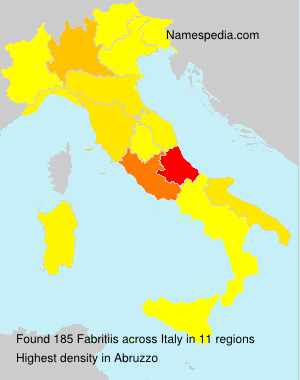 Surname Fabritiis in Italy Surname Fabritiis in Italy