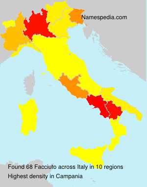 Surname Facciuto in Italy Surname Facciuto in Italy