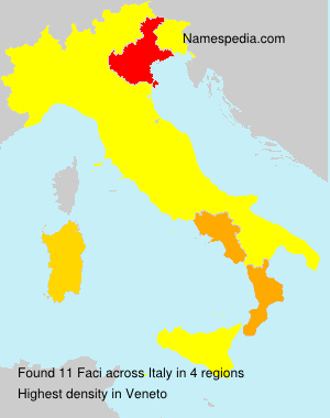 Surname Faci in Italy Surname Faci in Italy