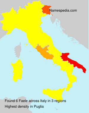 Surname Faele in Italy Surname Faele in Italy