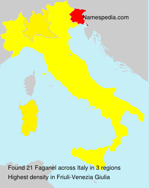 Surname Faganel in Italy