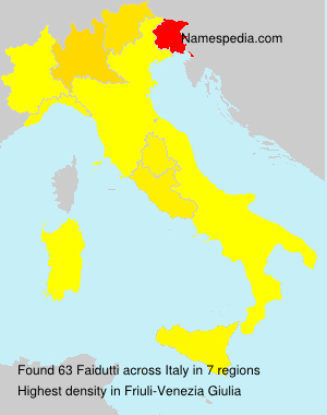 Surname Faidutti in Italy Surname Faidutti in Italy