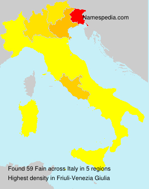 Surname Fain in Italy