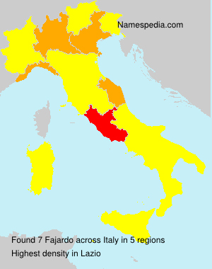 Surname Fajardo in Italy Surname Fajardo in Italy