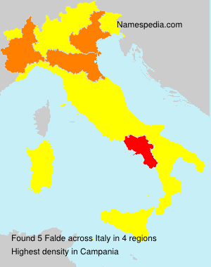 Surname Falde in Italy Surname Falde in Italy