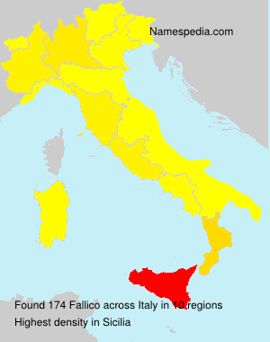 Surname Fallico in Italy Surname Fallico in Italy