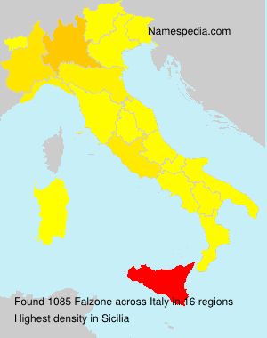 Surname Falzone in Italy Surname Falzone in Italy