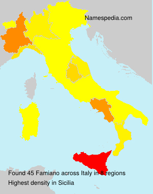 Surname Famiano in Italy Surname Famiano in Italy