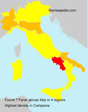 Surname Fandi in Italy Surname Fandi in Italy