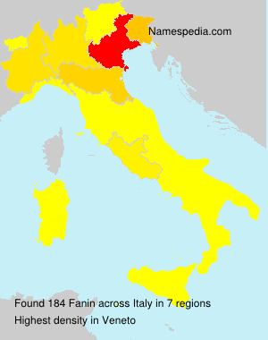 Surname Fanin in Italy Surname Fanin in Italy