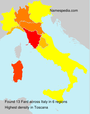 Surname Fard in Italy