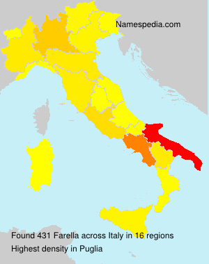 Surname Farella in Italy Surname Farella in Italy