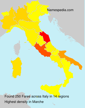 Surname Fares in Italy Surname Fares in Italy