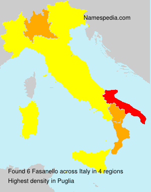 Surname Fasanello in Italy Surname Fasanello in Italy