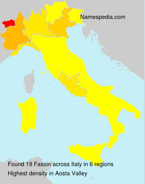 Surname Fassin in Italy Surname Fassin in Italy
