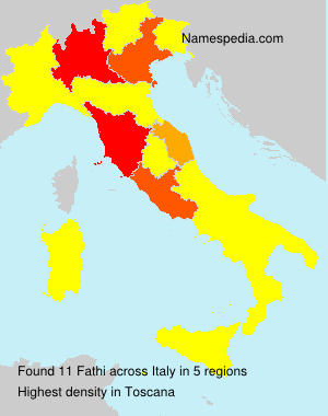 Surname Fathi in Italy Surname Fathi in Italy