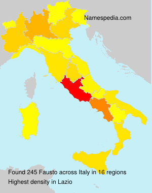Surname Fausto in Italy Surname Fausto in Italy