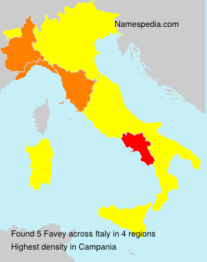 Surname Favey in Italy
