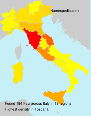 Surname Favi in Italy Surname Favi in Italy