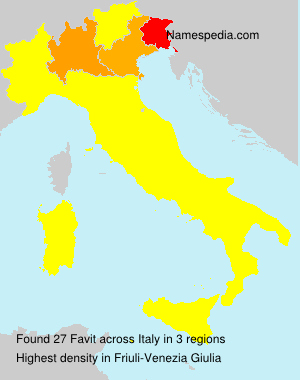 Surname Favit in Italy Surname Favit in Italy
