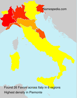 Surname Favoni in Italy Surname Favoni in Italy